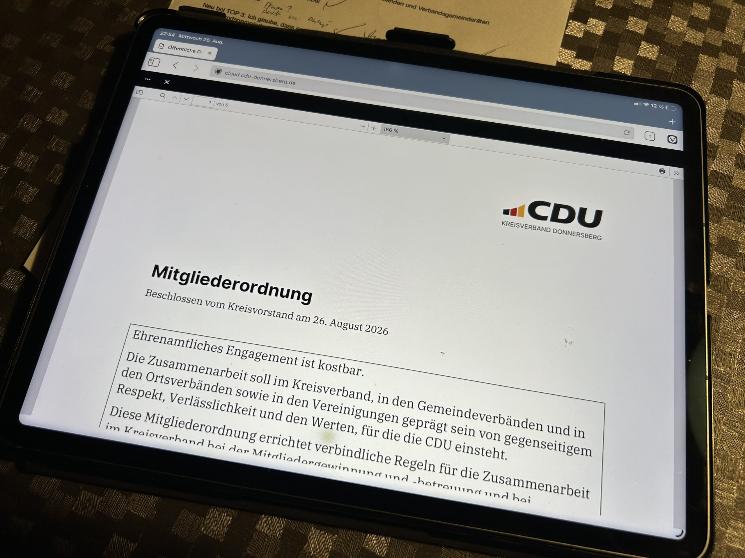 Kreisvorstand tagte in Göllheim